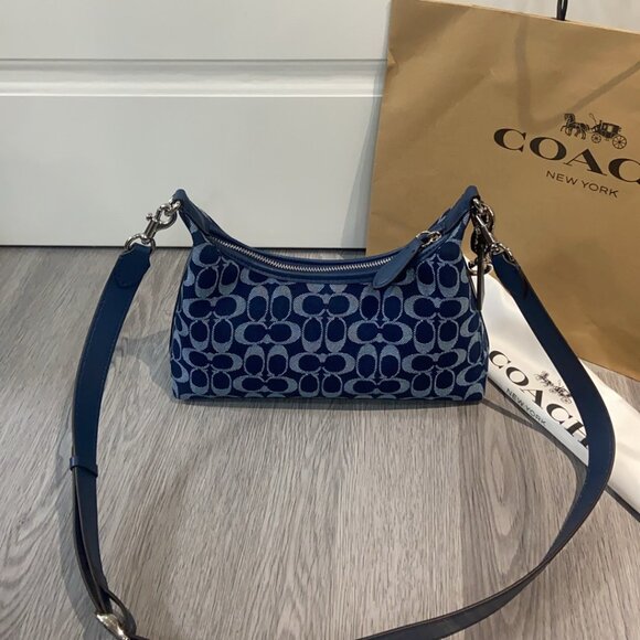 Coach Handbags - Coach navy blue small bag